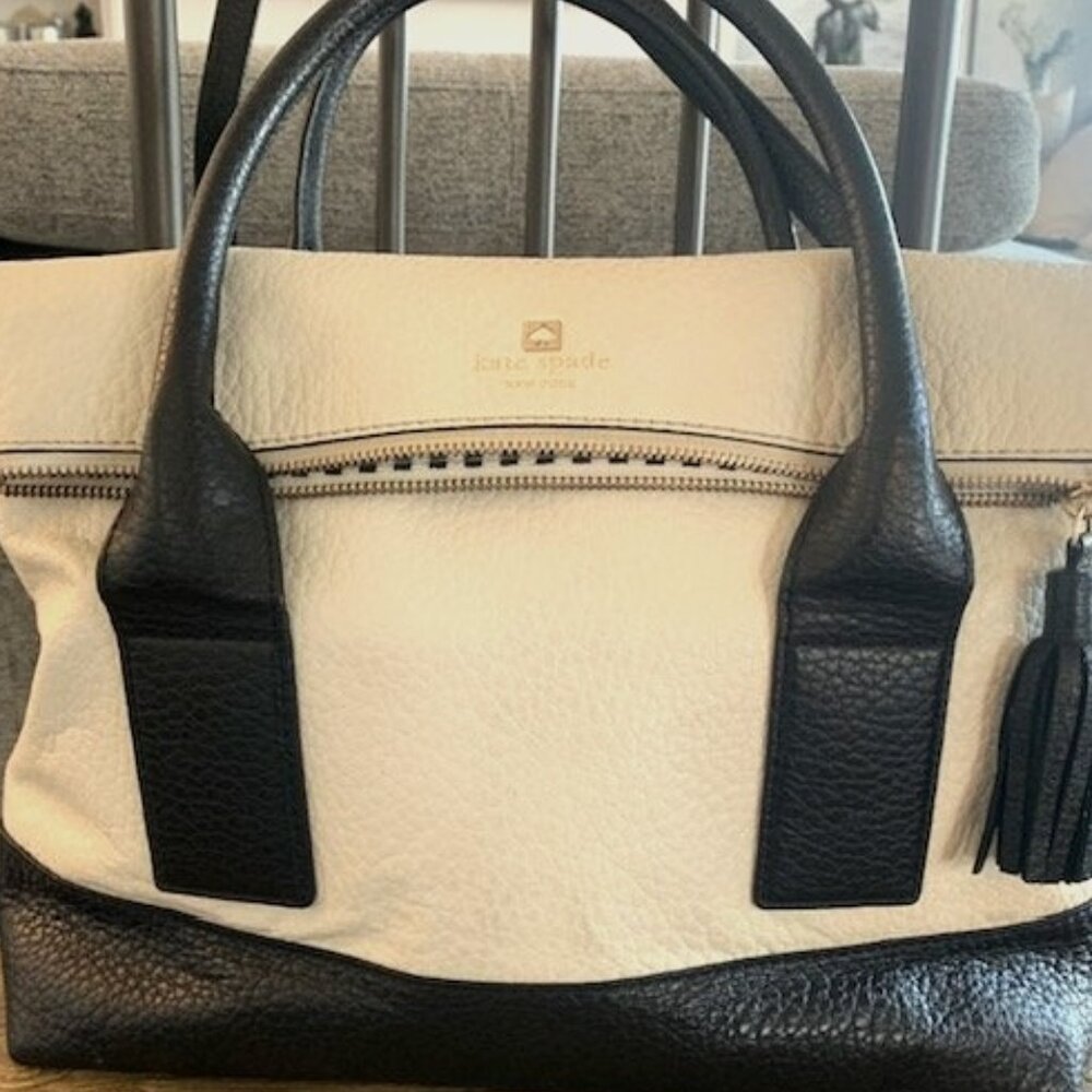Kate Spade Black & Cream Crossbody Shoulder Purse